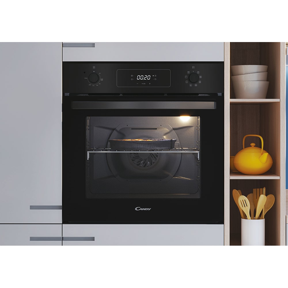 Cuptor incorporabil CANDY FIDCP N625 L, Electric, Autocuratare AquaClean, 70 l, Clasa A+, negru