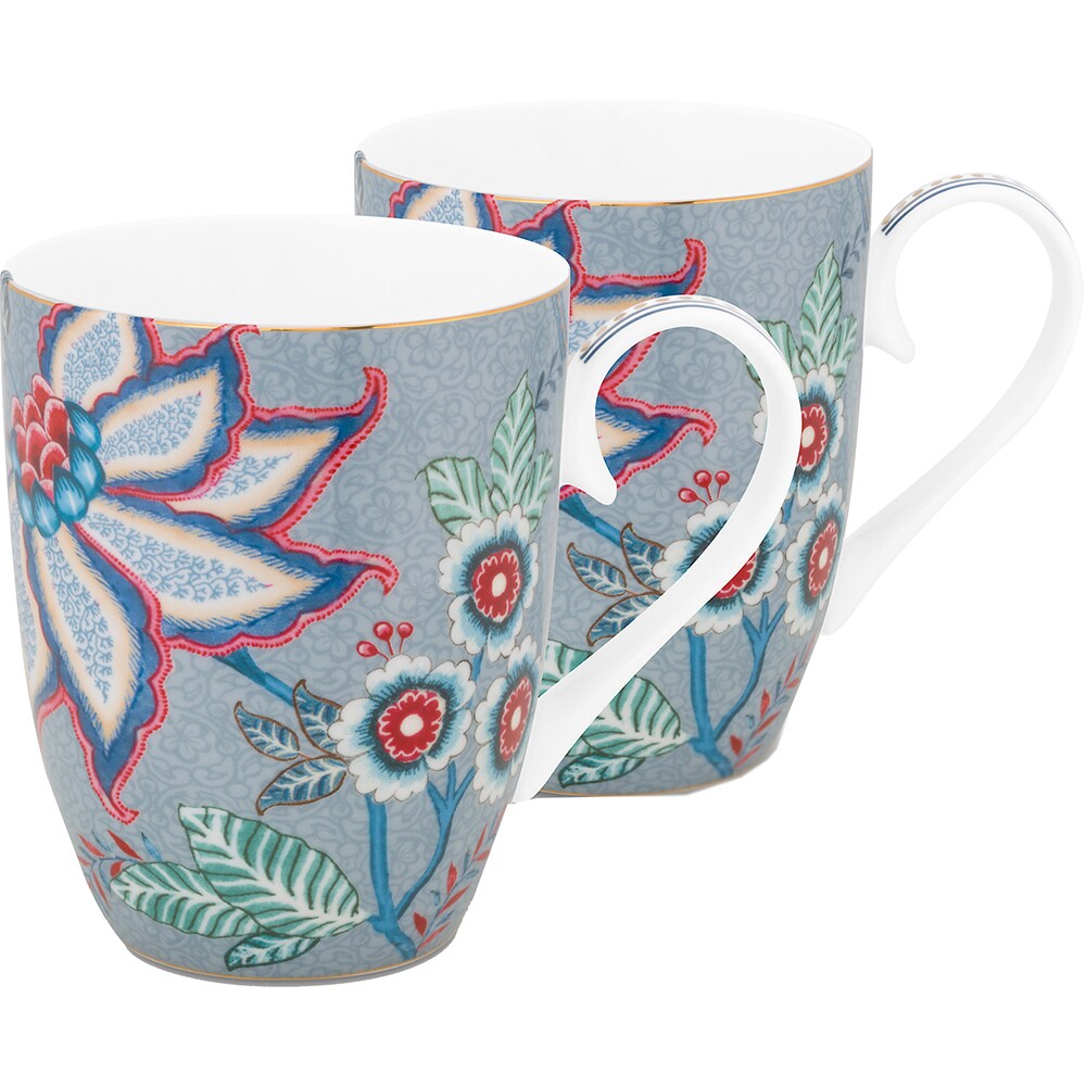 Set cani PIP STUDIO Flowerfestival GDPIP1002313, 2 piese, portelan