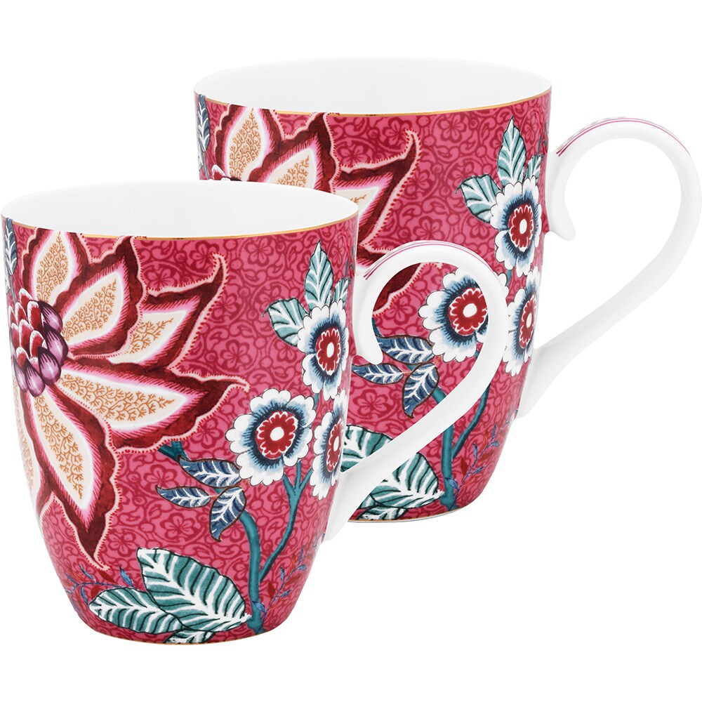 Set cani PIP STUDIO Flowerfestival GDPIP1002328, 2 piese, portelan