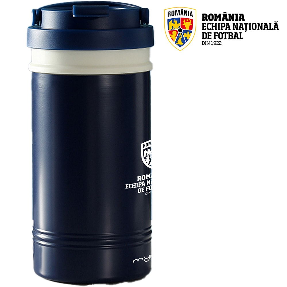 Cana calatorie MYRIA Echipa Nationala de Fotbal MY4899BLFRF, 0.45l, inox, albastru
