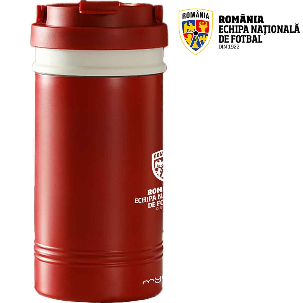 Cana calatorie MYRIA Echipa Nationala de Fotbal MY4899RDFRF, 0.45l, inox, rosu