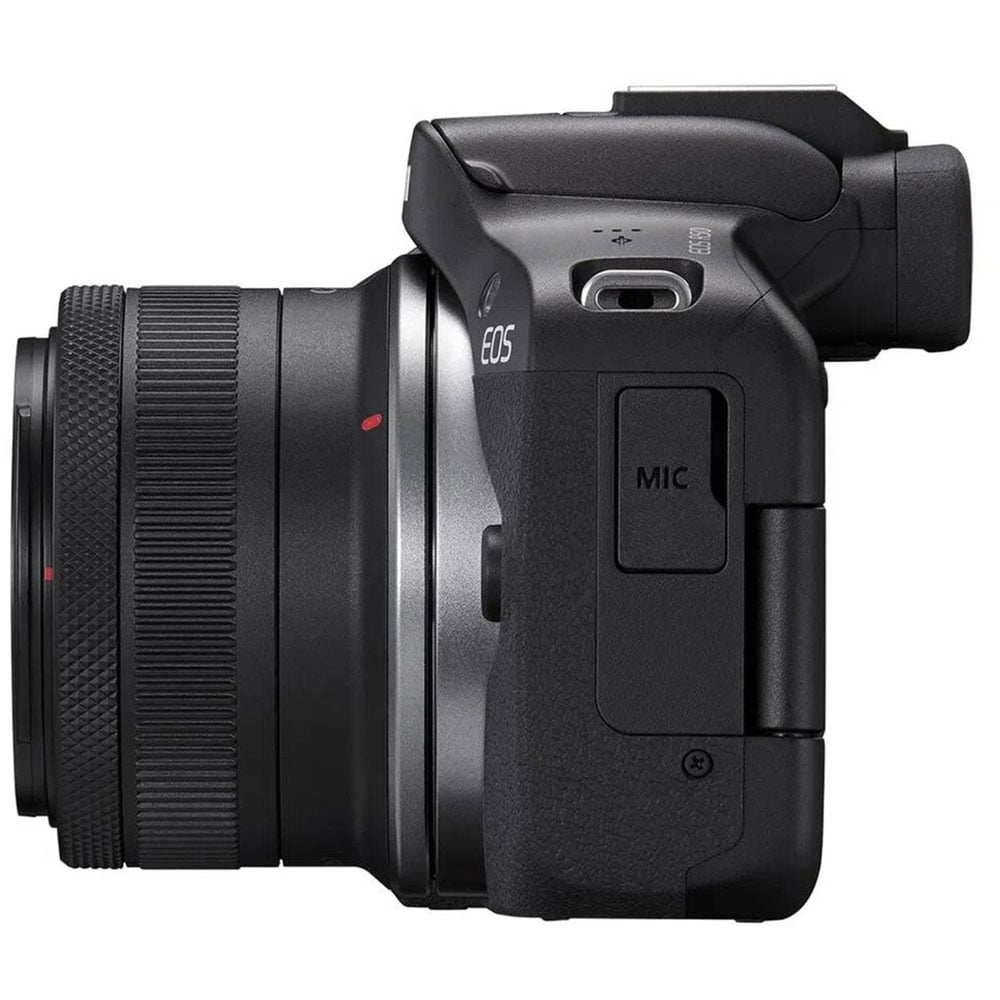 Aparat foto Mirrorless CANON EOS R50, 24.2MP, 4K, Wi-Fi, negru, Obiectiv 18-45mm IS STM