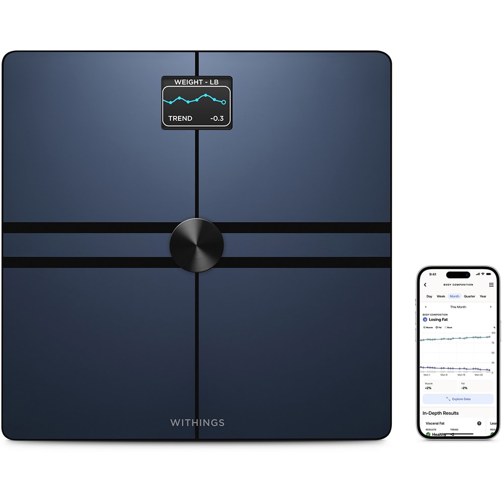Cantar corporal Smart WITHINGS Body Comp, Bluetooth, Wi-Fi, Negru