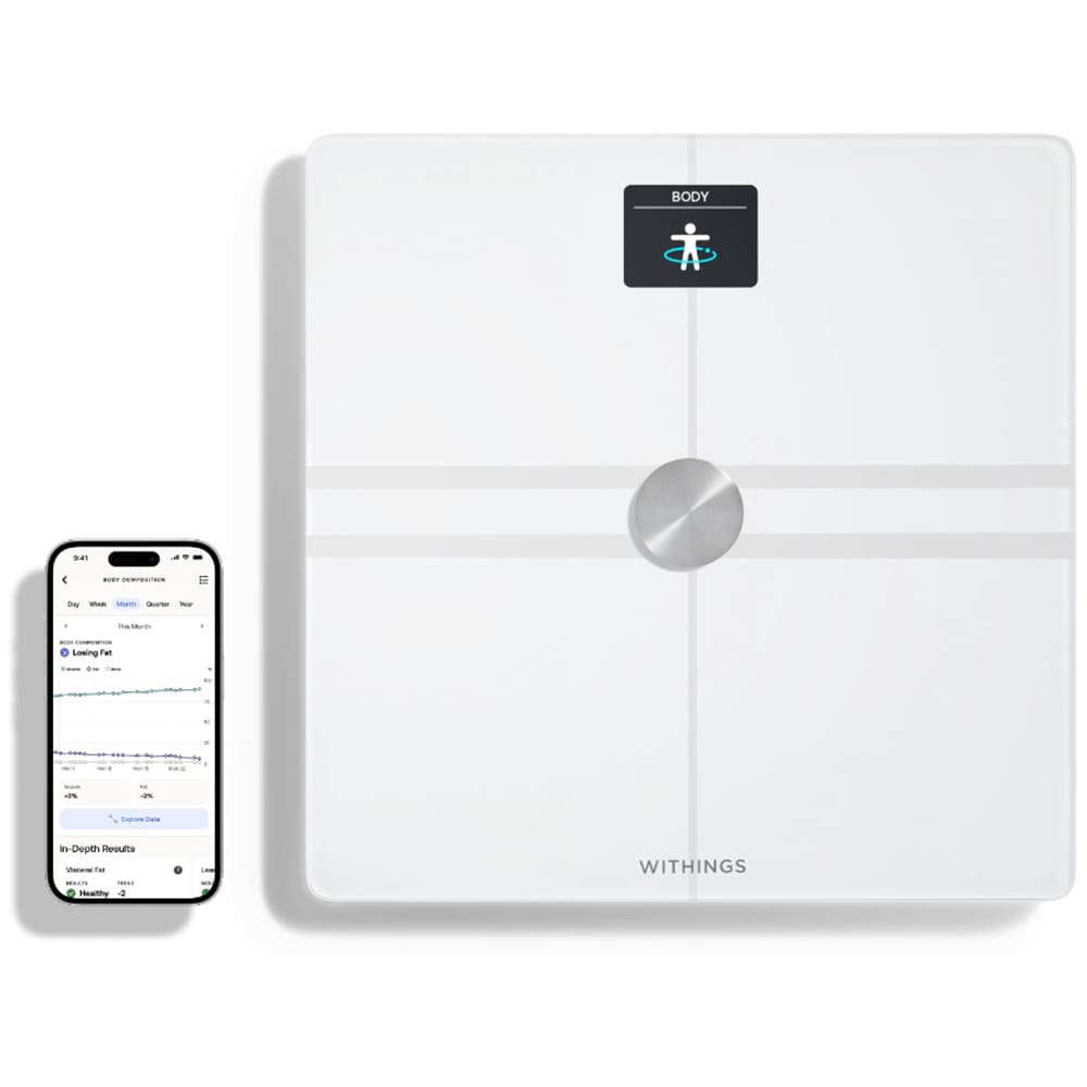Cantar corporal Smart WITHINGS Body Comp, Bluetooth, Wi-Fi, Alb