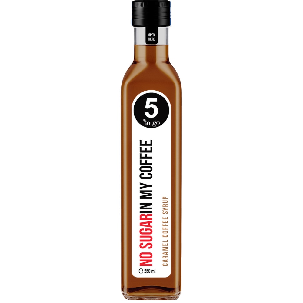 Sirop cafea 5 TO GO Caramel No Sugar, 0.25l
