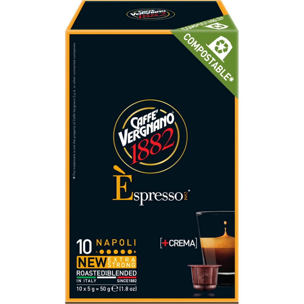 Capsule cafea VERGNANO Napoli, compatibile Nespresso, 10 capsule, 55g