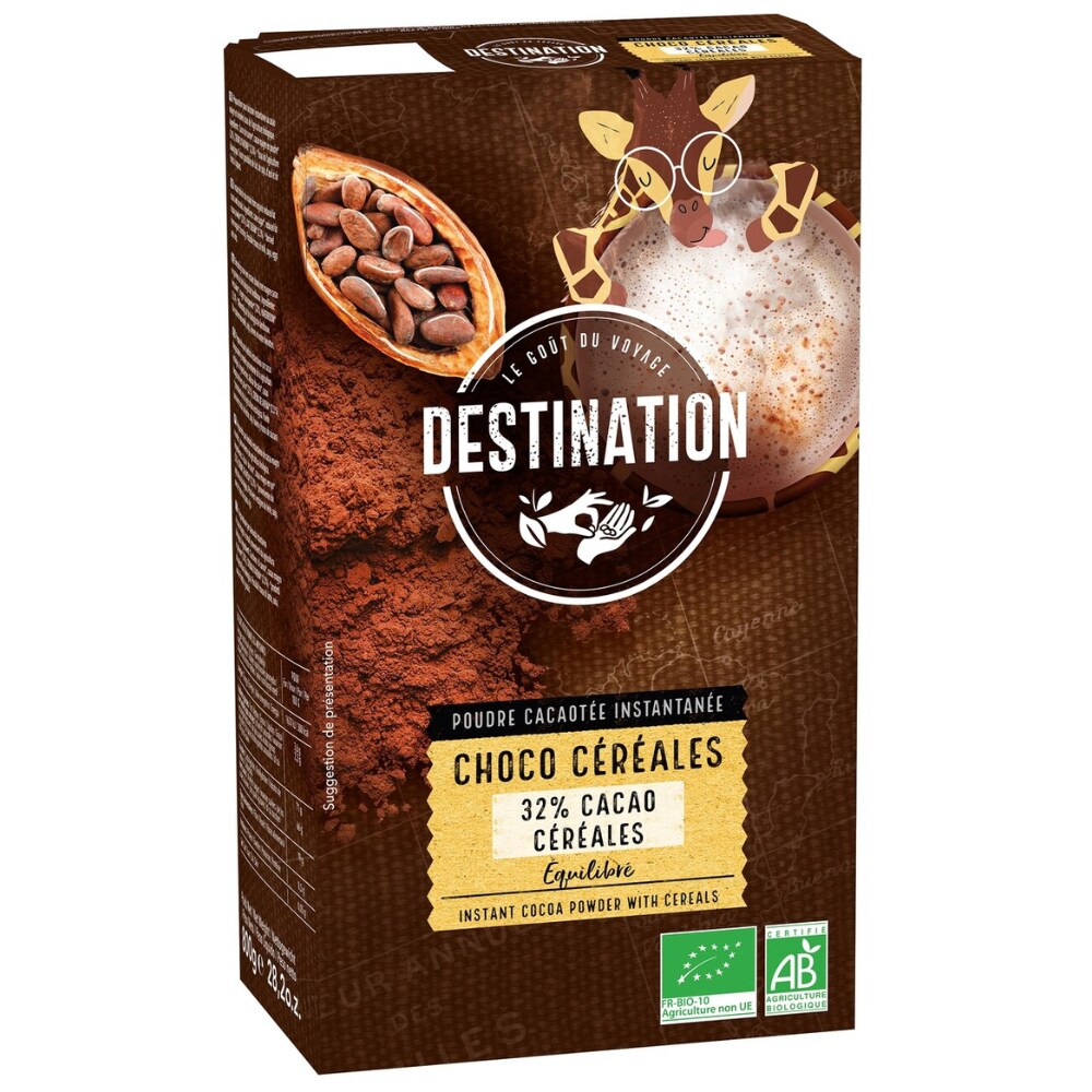 Bautura instant DESTINATION Cacao-Cereale Eco, 400g