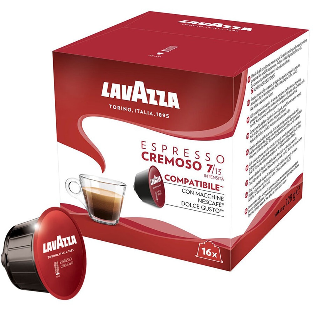 Capsule cafea LAVAZZA Espresso Cremoso, compatibile Dolce Gusto, 16 capsule, 128g