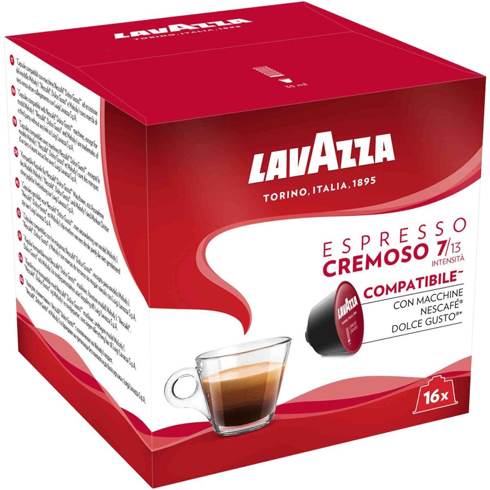 Capsule cafea LAVAZZA Espresso Cremoso, compatibile Dolce Gusto, 16 capsule, 128g