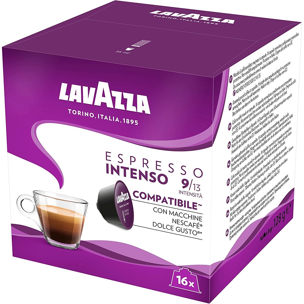Capsule cafea LAVAZZA Espresso Intenso, compatibile Dolce Gusto, 16 capsule, 128g