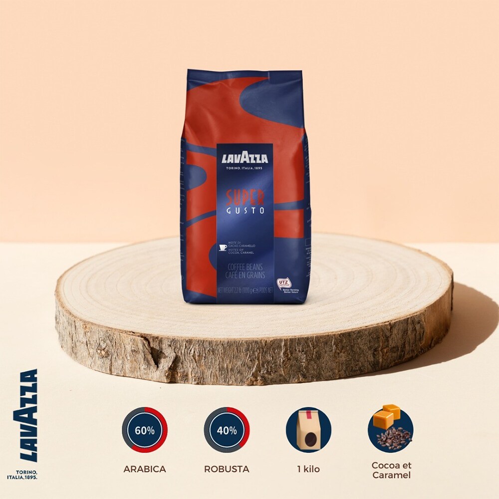 Cafea boabe LAVAZZA Super Gusto UTZ, 1000g
