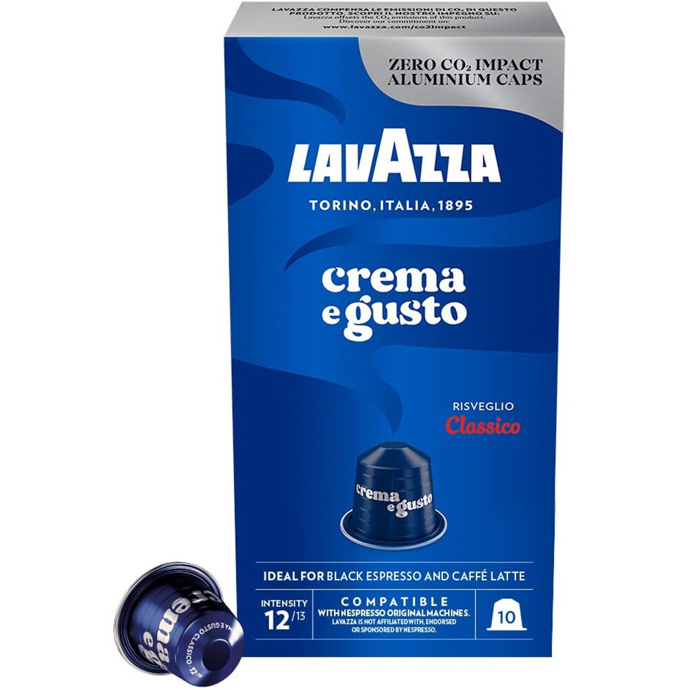 Capsule cafea LAVAZZA Crema e Gusto, compatibile Nespresso, 10 capsule, 57g