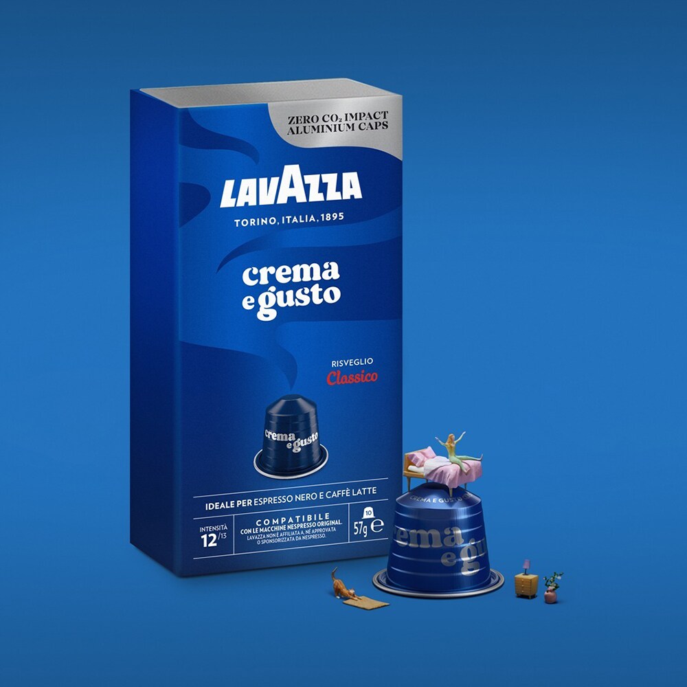 Capsule cafea LAVAZZA Crema e Gusto, compatibile Nespresso, 10 capsule, 57g