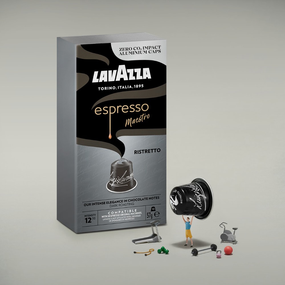 Capsule cafea LAVAZZA Espresso Maestro Ristretto, compatibile Nespresso, 10 capsule, 57g
