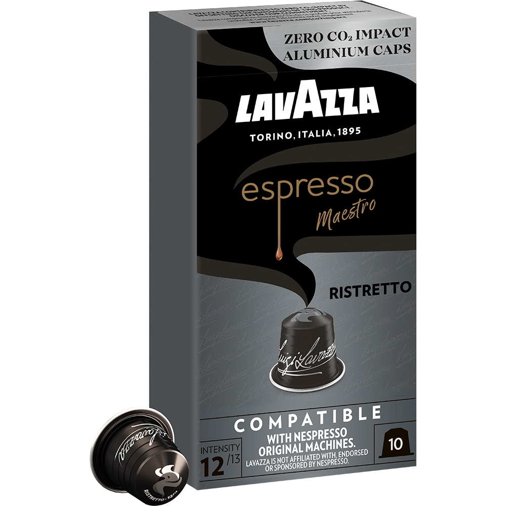 Capsule cafea LAVAZZA Espresso Maestro Ristretto, compatibile Nespresso, 10 capsule, 57g