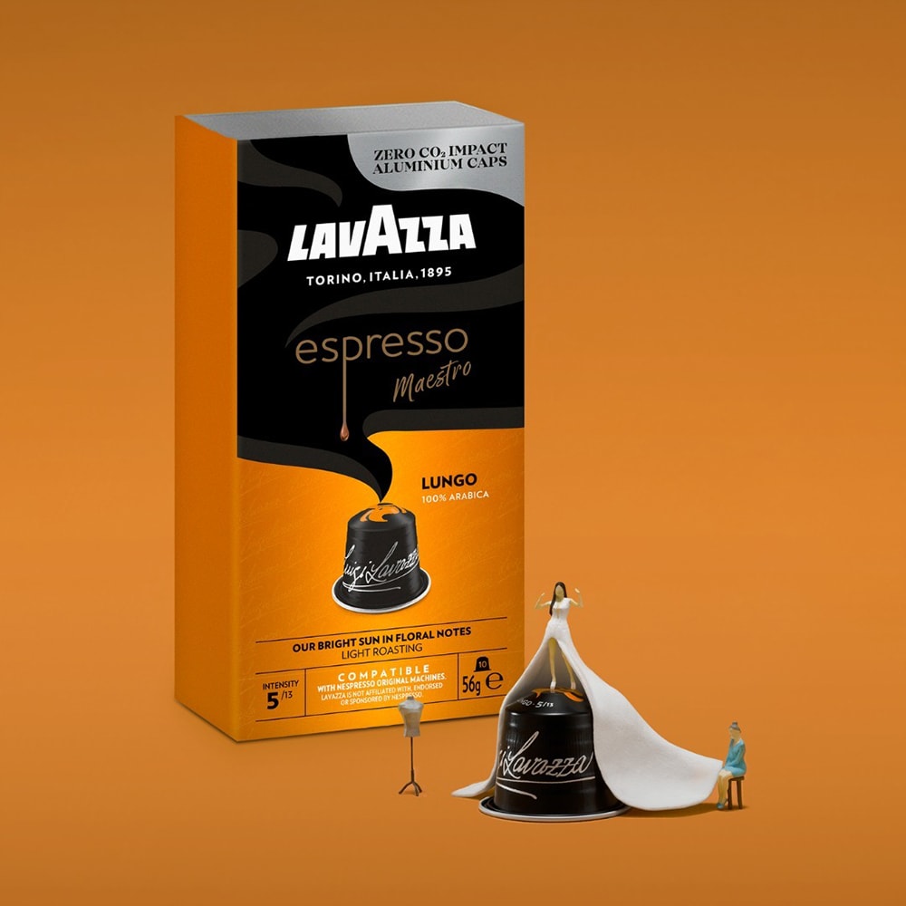 Capsule cafea LAVAZZA Espresso Maestro Lungo, compatibile Nespresso, 10 capsule, 56g