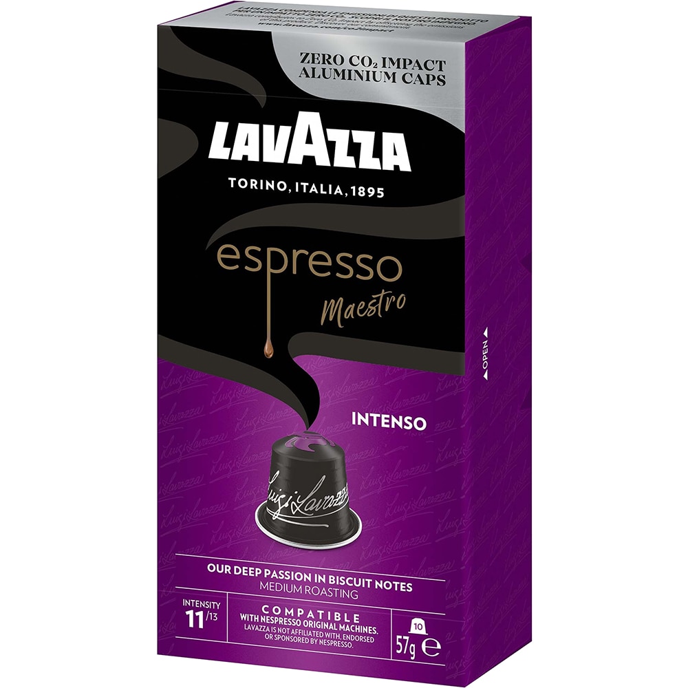 Capsule cafea LAVAZZA Espresso Maestro Intenso, compatibile Nespresso, 10 capsule, 57g