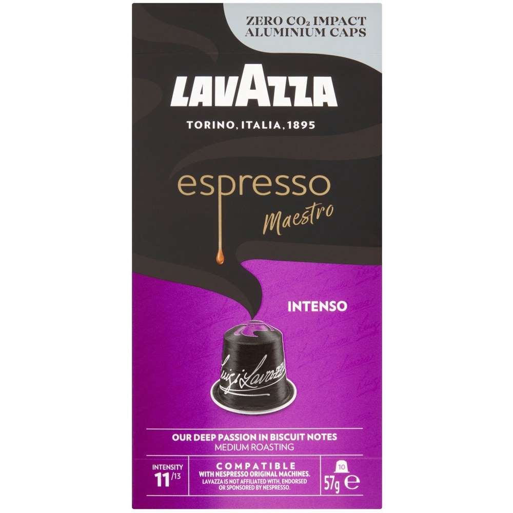 Capsule cafea LAVAZZA Espresso Maestro Intenso, compatibile Nespresso, 10 capsule, 57g