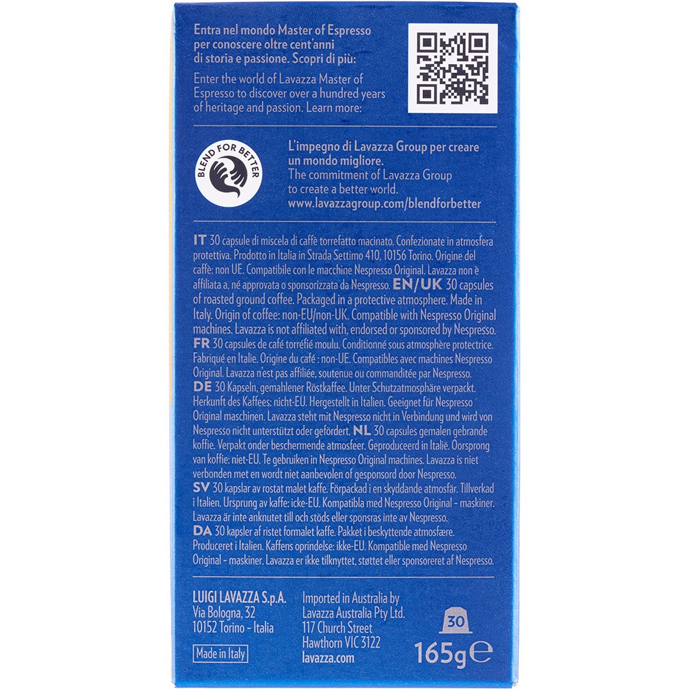 Capsule cafea LAVAZZA Crema e Gusto Forte, compatibile Nespresso, 30 capsule, 165g