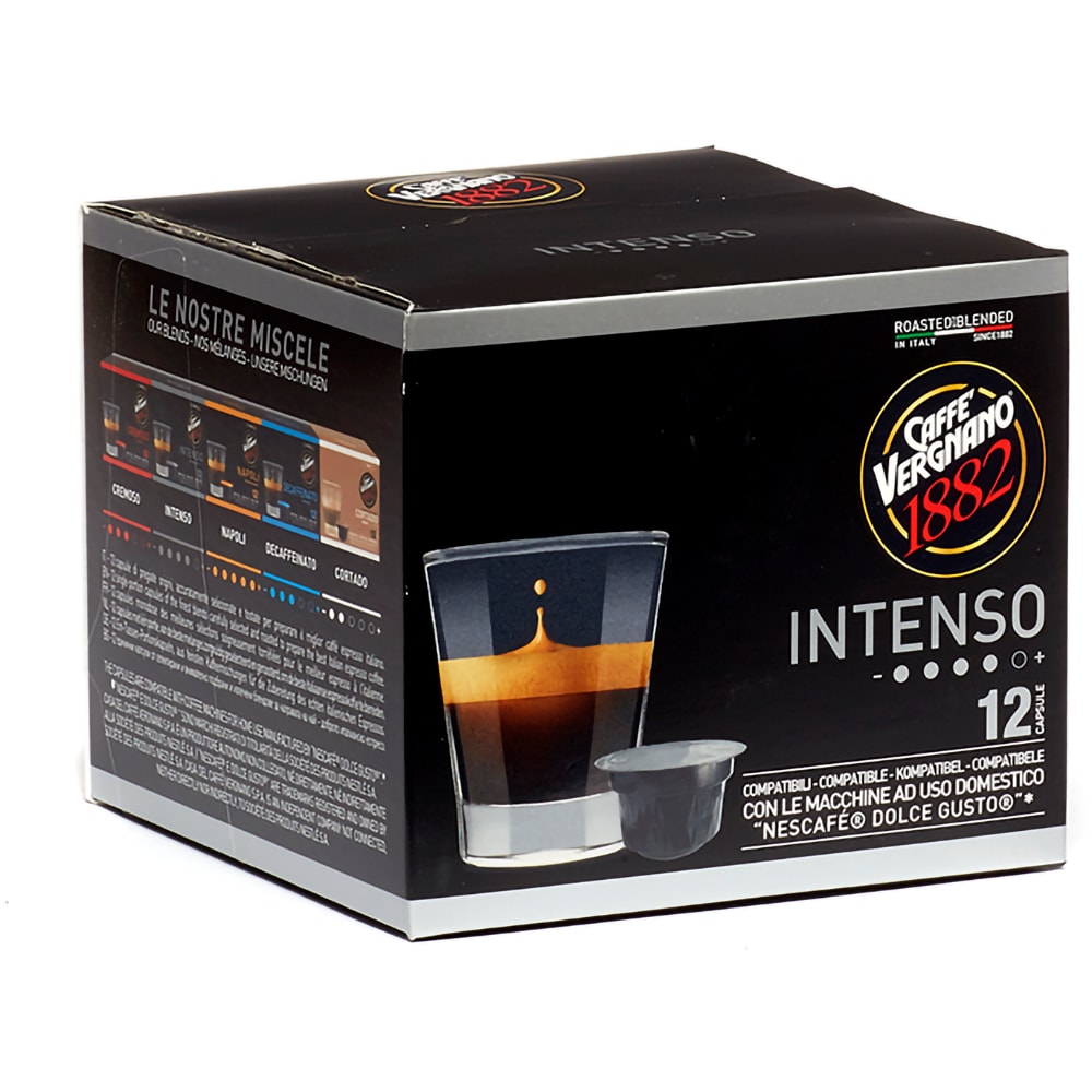 Capsule cafea VERGNANO Intenso, compatibile Dolce Gusto, 12 capsule, 84g