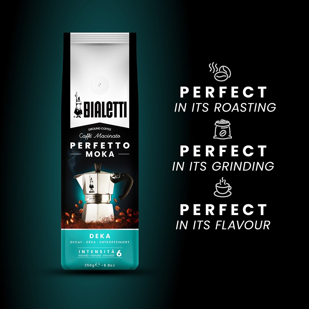Cafea macinata BIALETTI Perfetto Moka Deka, 250g