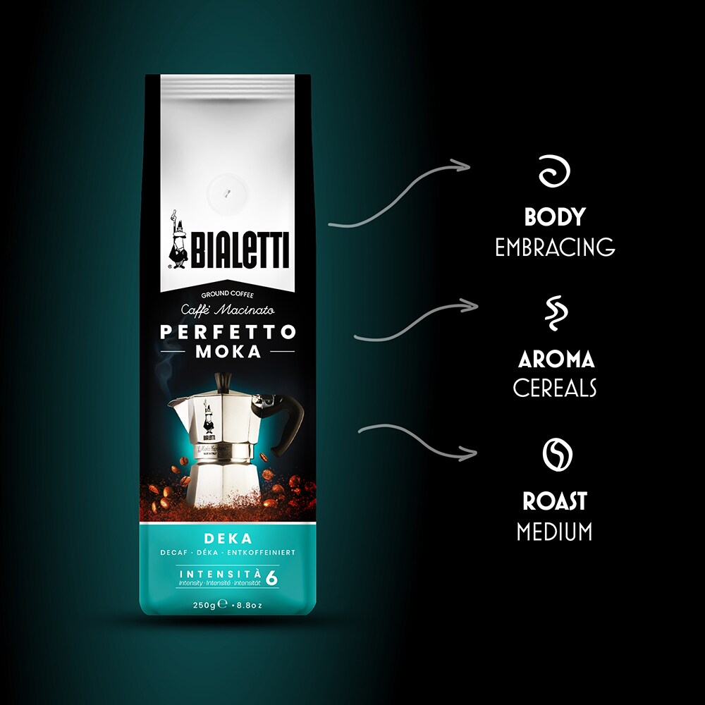 Cafea macinata BIALETTI Perfetto Moka Deka, 250g