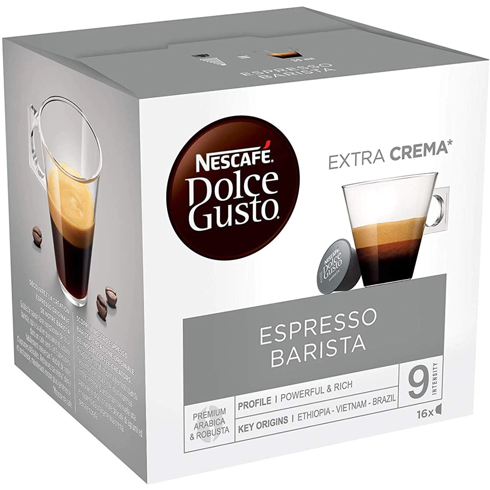 Capsule cafea NESCAFE Ristretto Barista, compatibile Dolce Gusto, 16 capsule, 104g