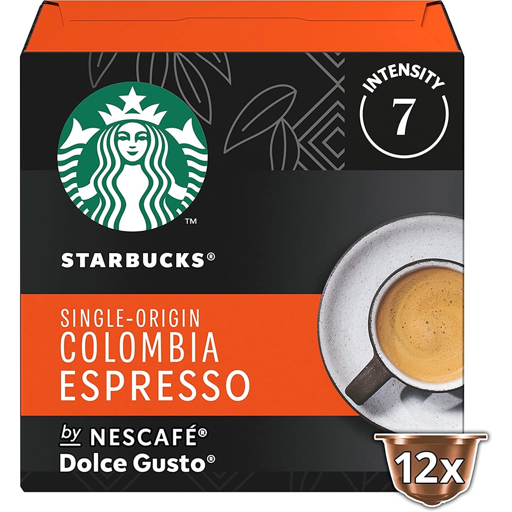 Capsule cafea STARBUCKS Espresso Single-Origin Colombia, compatibile Dolce Gusto, 12 capsule, 66g