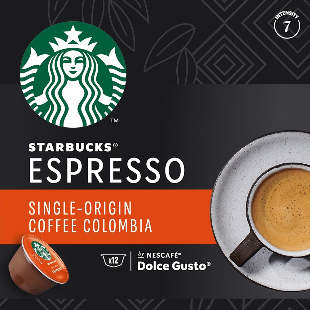 Capsule cafea STARBUCKS Espresso Single-Origin Colombia, compatibile Dolce Gusto, 12 capsule, 66g