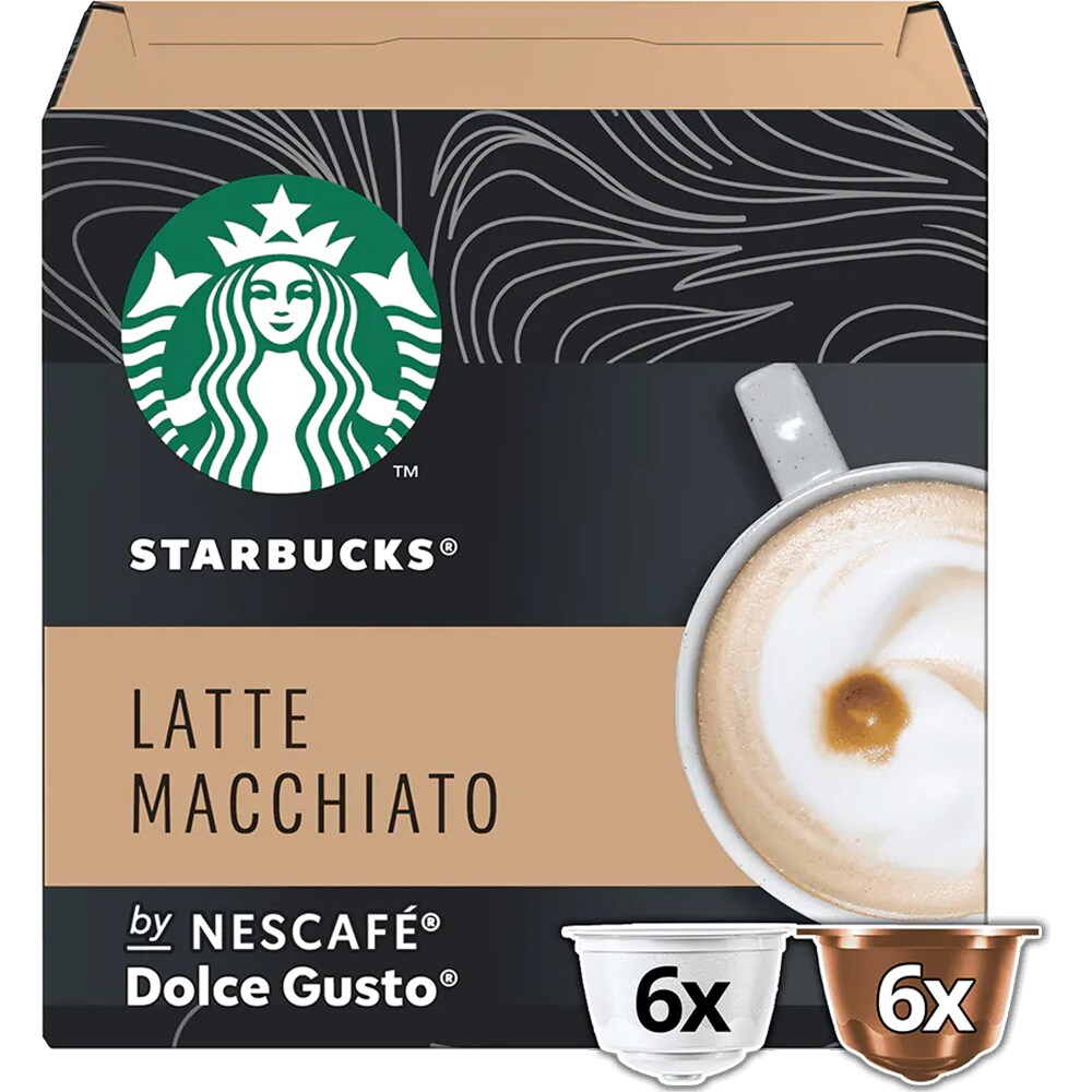 Capsule cafea STARBUCKS Latte Macchiato, compatibile Dolce Gusto, 12 capsule, 129g