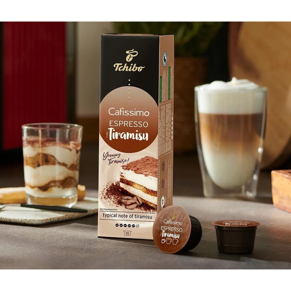 Capsule cafea TCHIBO Espresso Tiramisu, compatibile Cafissimo, 10 capsule, 70g