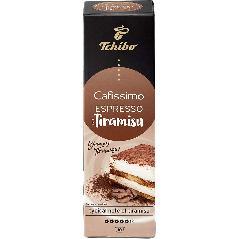 Capsule cafea TCHIBO Espresso Tiramisu, compatibile Cafissimo, 10 capsule, 70g