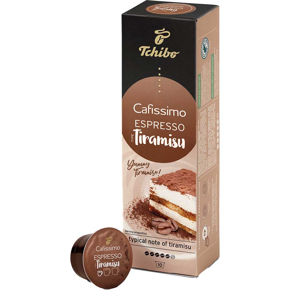 Capsule cafea TCHIBO Espresso Tiramisu, compatibile Cafissimo, 10 capsule, 70g
