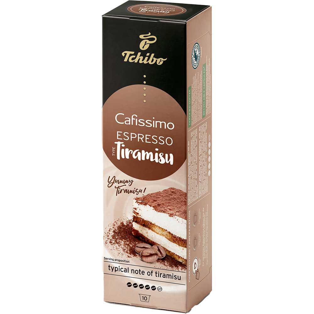 Capsule cafea TCHIBO Espresso Tiramisu, compatibile Cafissimo, 10 capsule, 70g