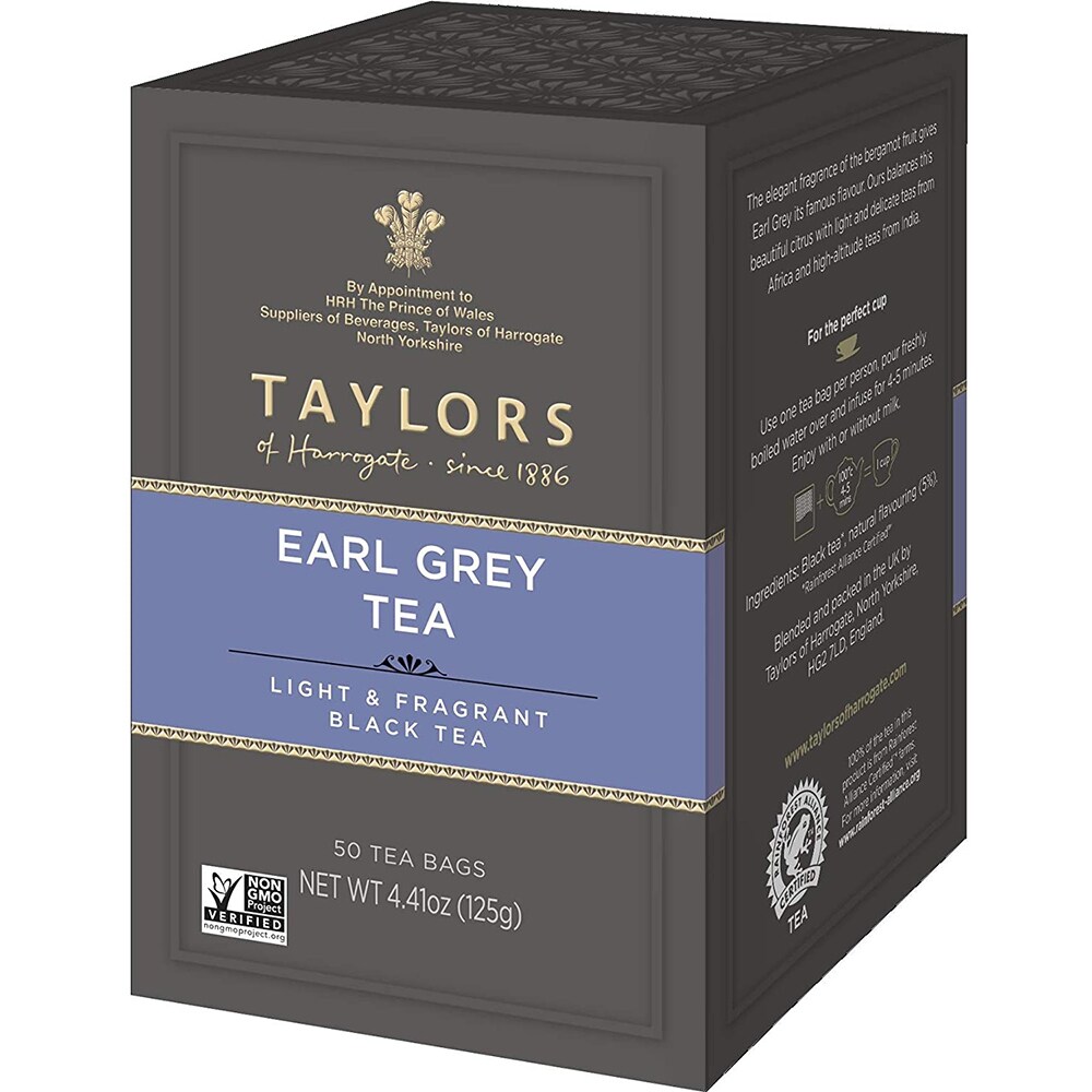 Ceai negru TAYLORS OF HARROGATE Earl Grey, 20 buc, 50g