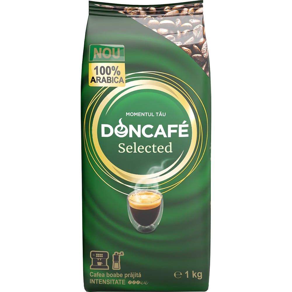 Pachet cafea boabe DONCAFE Selected, 2 x 1000g