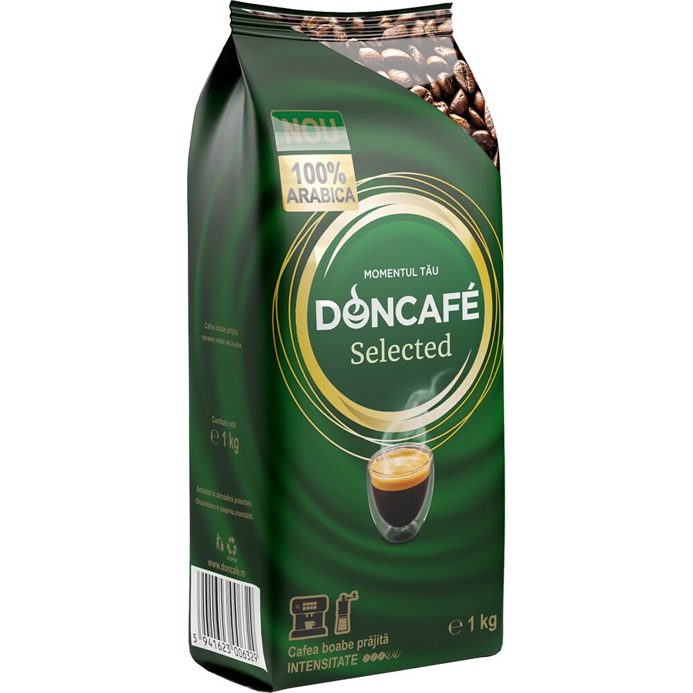 Pachet cafea boabe DONCAFE Selected, 2 x 1000g