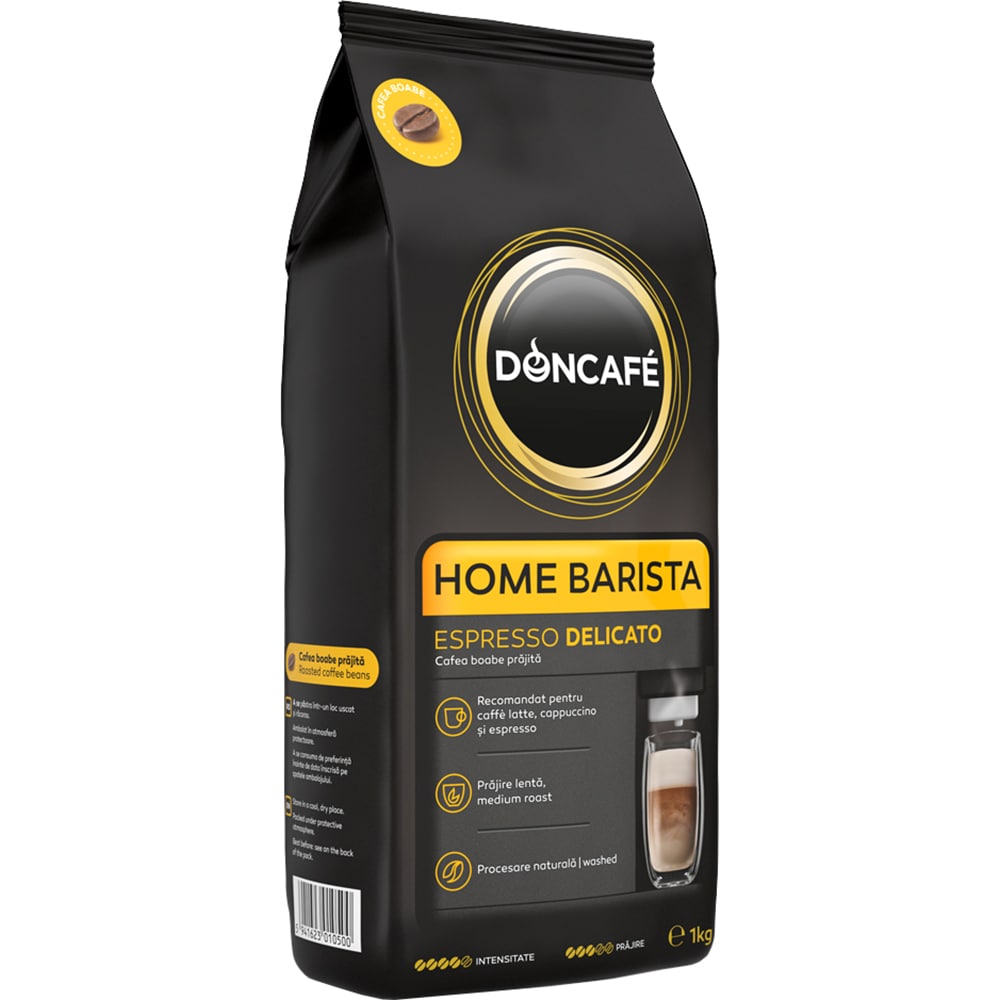 Cafea boabe DONCAFE Home Barista Espresso Delicato, 1000g