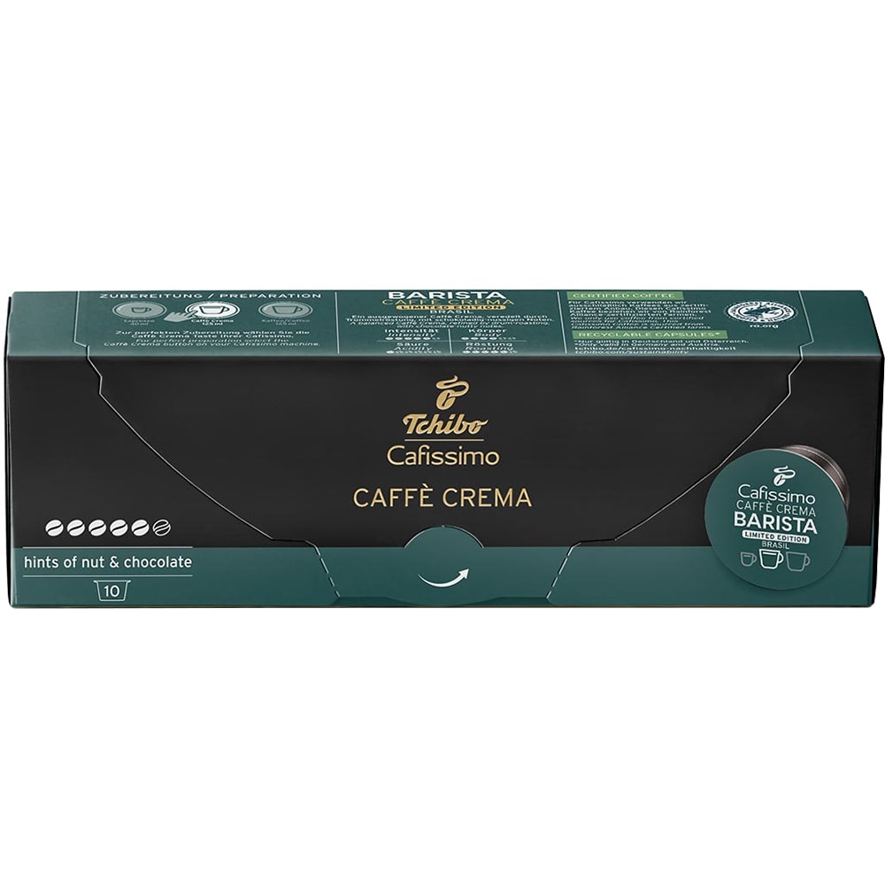 Capsule cafea TCHIBO Barista Caffe Crema Brasil, compatibile Cafissimo, 10 capsule, 80g