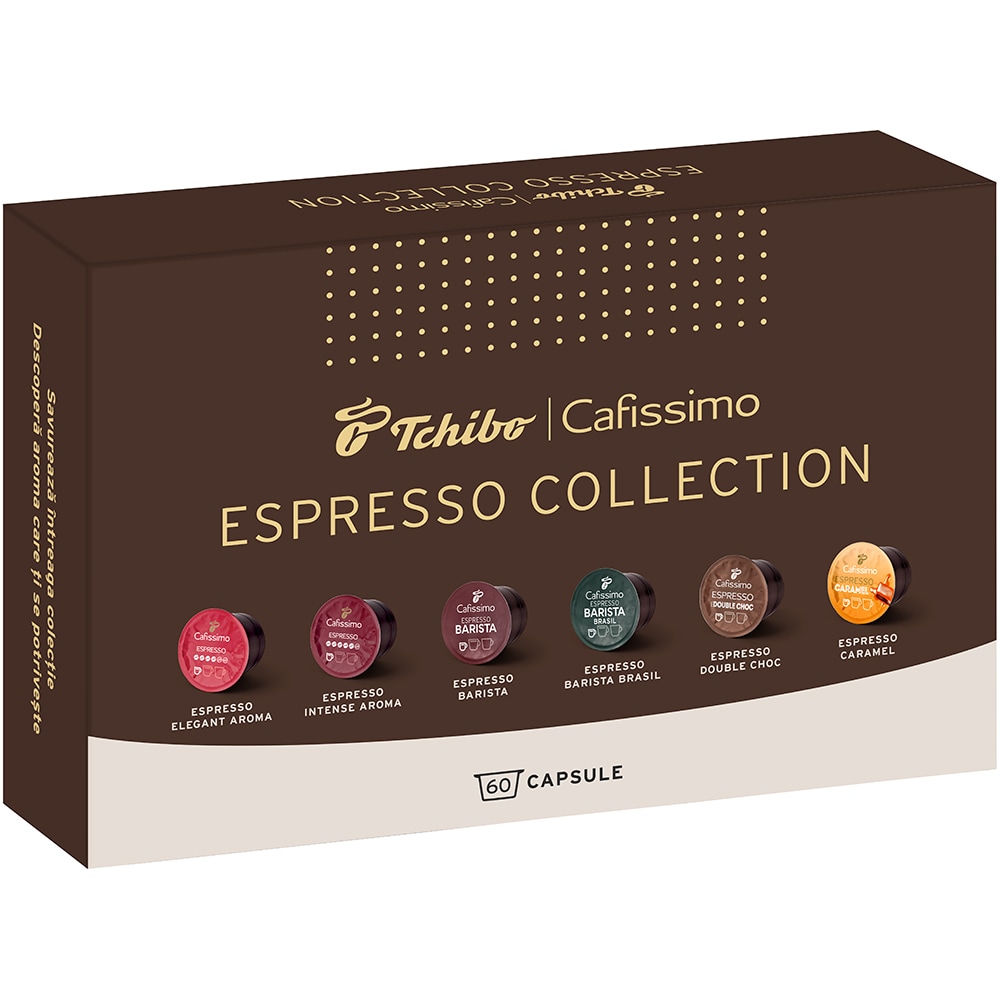 Capsule cafea TCHIBO Espresso Collection, compatibile Cafissimo, 60 capsule, 450g