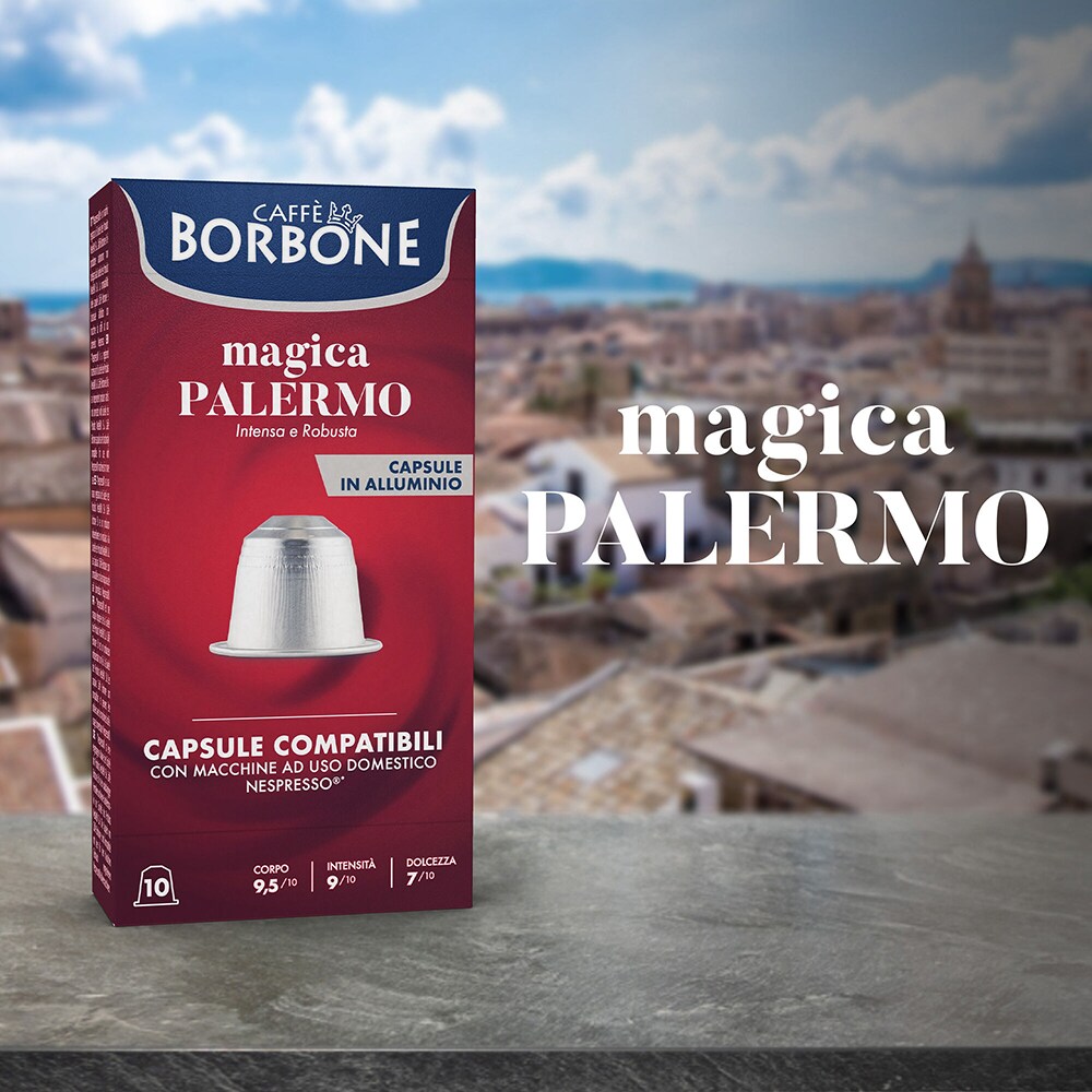 Capsule cafea BORBONE Magica Palermo, compatibile Nespresso, 10 capsule, 50g