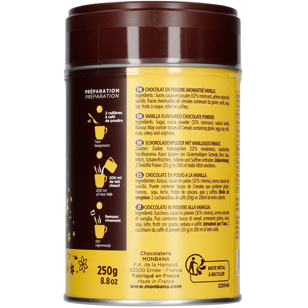 Ciocolata calda MONBANA Vanille, 250g