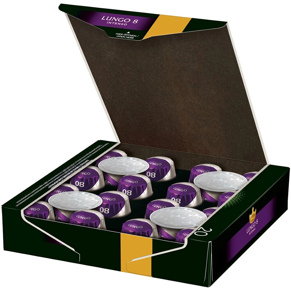 Capsule cafea JACOBS Lungo Intenso 8, compatibile Nespresso, 20 capsule, 104g