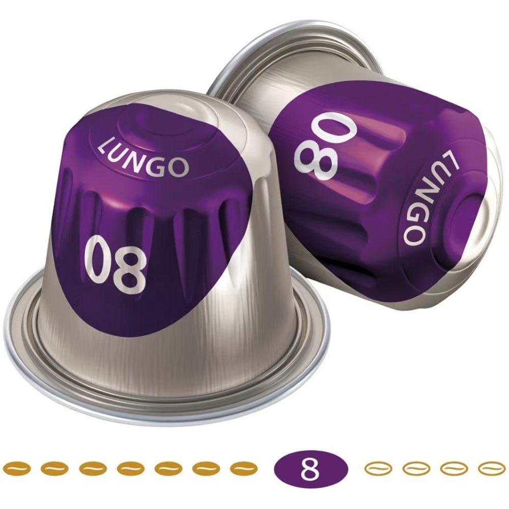 Capsule cafea JACOBS Lungo Intenso 8, compatibile Nespresso, 20 capsule, 104g