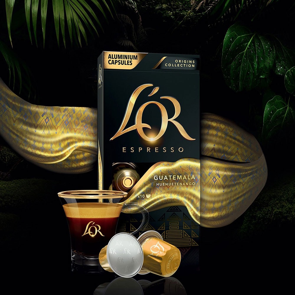 Capsule cafea L'OR Espresso Guatemala, compatibile Nespresso, 10 capsule, 52g