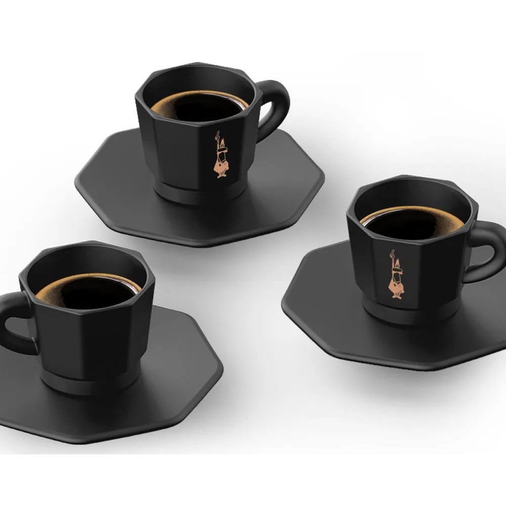 Pachet cafea macinata BIALETTI Perfetto Classico 100g + Cafetiera Moka Express 3tz + 2 cesti