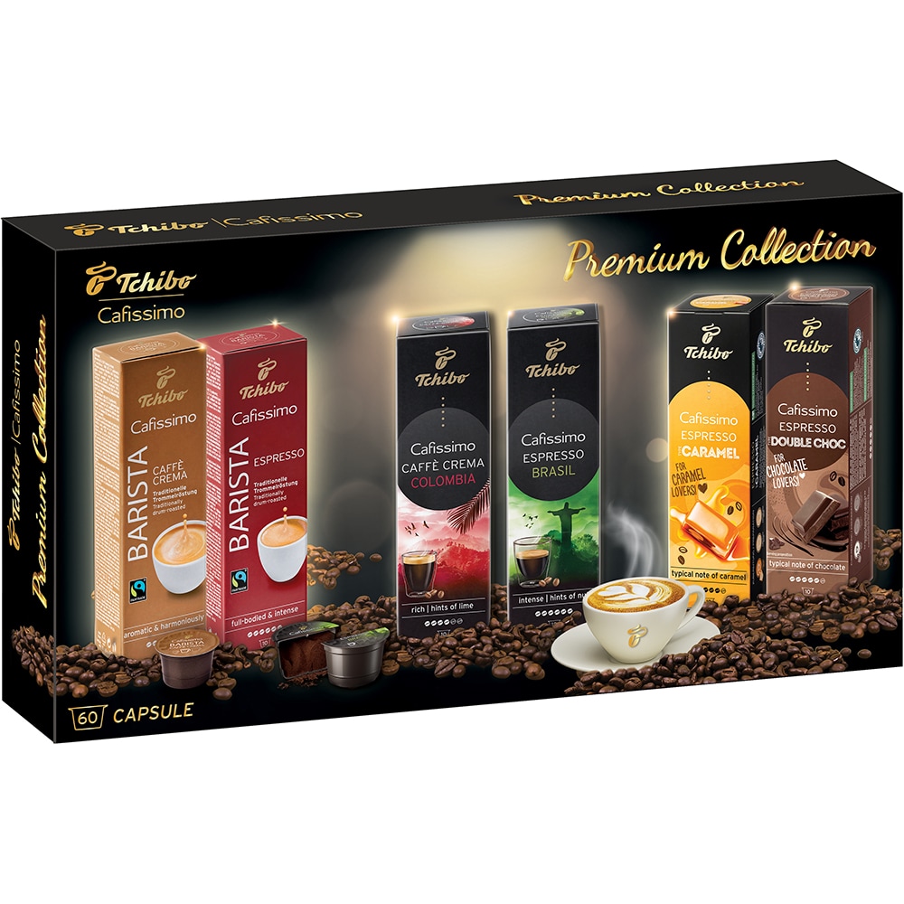 Pachet capsule cafea TCHIBO Premium Collection, compatibile Cafissimo, 60 capsule, 480g