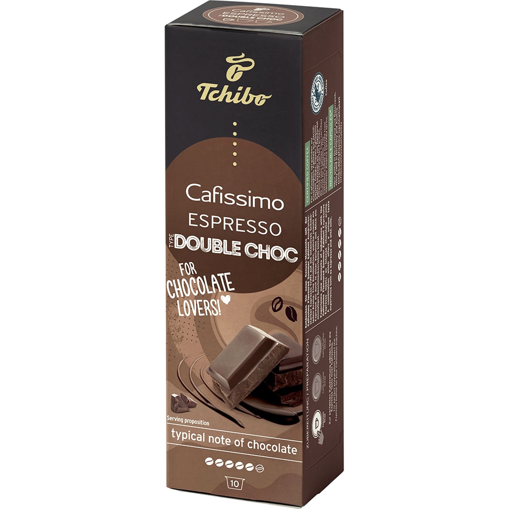 Capsule cafea TCHIBO Double Choc, compatibile Cafissimo, 10 capsule, 75g