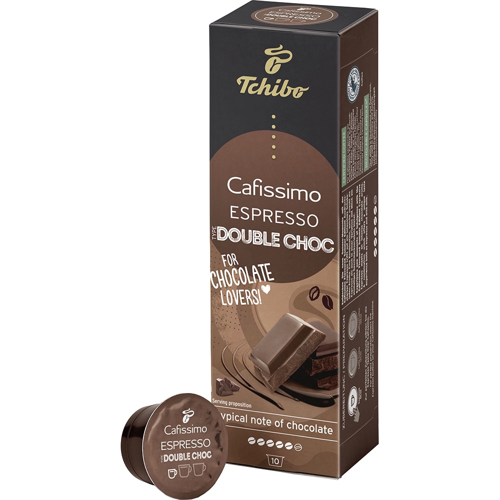 Capsule cafea TCHIBO Double Choc, compatibile Cafissimo, 10 capsule, 75g