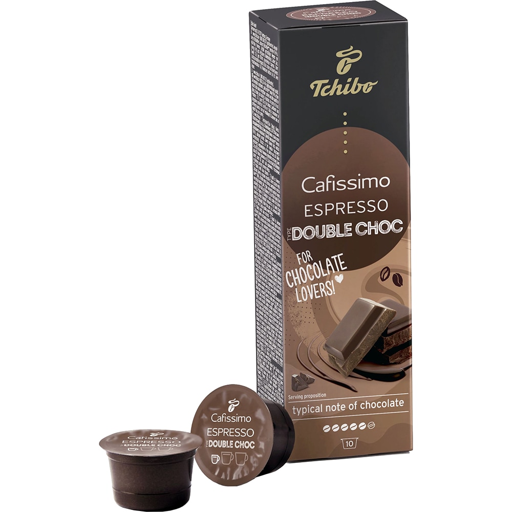 Capsule cafea TCHIBO Double Choc, compatibile Cafissimo, 10 capsule, 75g
